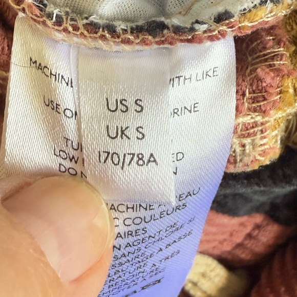 Urban Outfitters Corduroy Patchwork Pullon Pants Drawstring Elastic Waist Size S - Picture 11 of 11